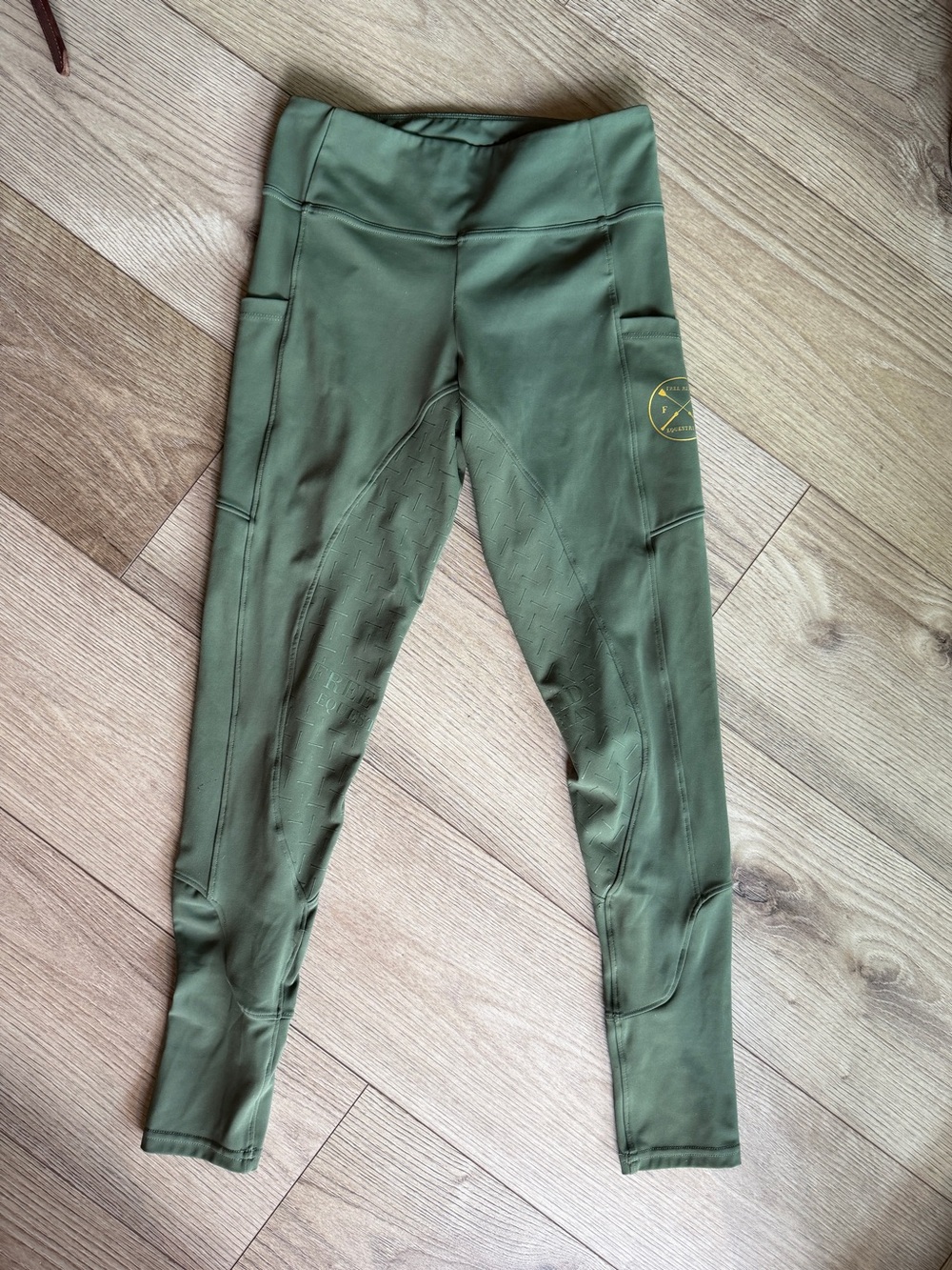Free ride Olive Green riding Leggings full seat